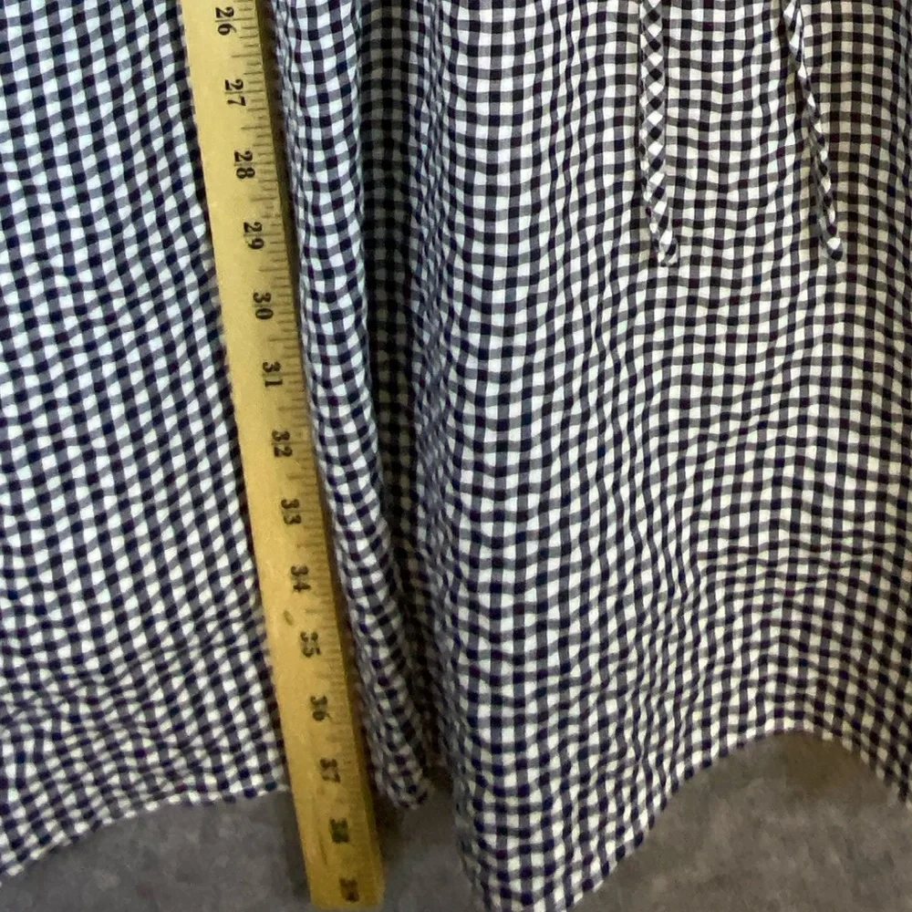 Andree By Unit Dress Size 3X Black White‎ Gingham Ruffle Above Knee Tie Waist